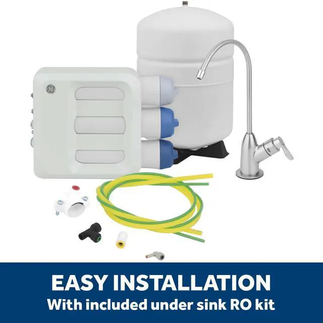 Alt view image 6 of 6 - 3 Sta Reverse Osmosis Under Sink Water Filtration System with Faucet, Reduces Lead, Chlorine, Arsenic & More, Replace Filters (FQ18PN, FQ18MN, FQ18RT) Every 6/12 Months, GXRQ18NBN