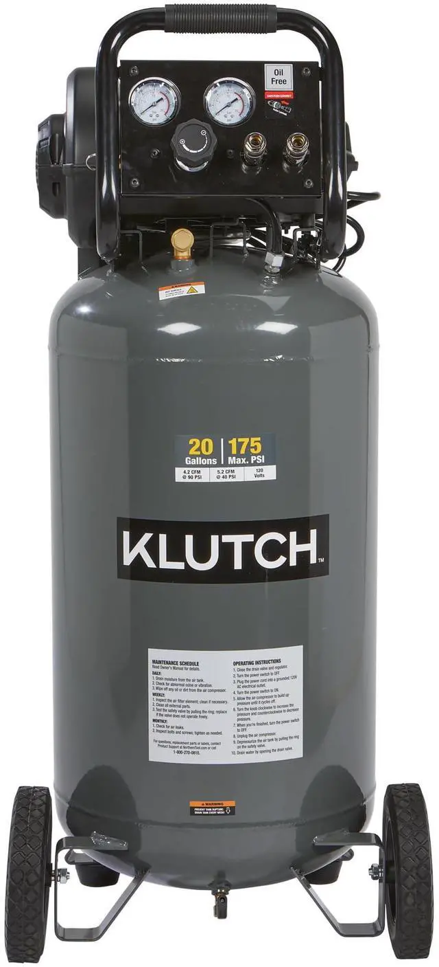 Main image of 20-Gallon Air Compressor, 2 HP, 120 Volts, 175 PSI
