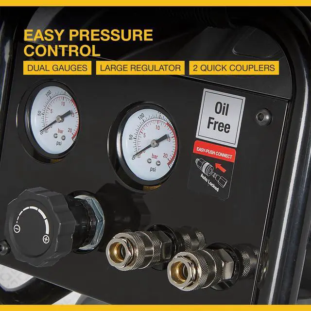 Alt view image 4 of 6 - 20-Gallon Air Compressor, 2 HP, 120 Volts, 175 PSI