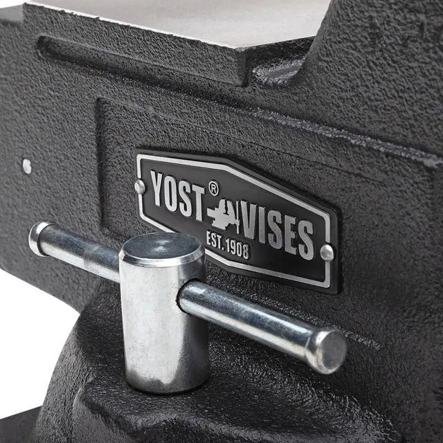 Alt view image 4 of 6 - Yost HD450-C Heavy Duty 4-1/2 Inch Mechanics Work Bench Vise | Heavy Duty Woodworking & Metal Work Table with Secure Grip Swivel Base | 60,000 PSI Casting Iron Material with Extra-large Anvil Surface