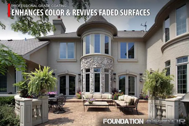 Alt view image 2 of 6 - Armor AR350 Low Gloss Wet Look Concrete Sealer 5 Gallon - Professional Grade Color Enhancing Solvent Based Acrylic Sealer for Exterior Concrete and Pavers - 50 VOC