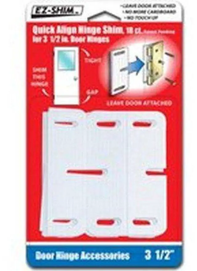Main image of EZ SHIM 1.1 in. W x 3.5 in. L Plastic Hinge Shim 18 pk