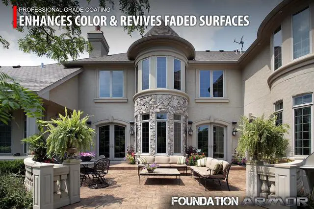 Alt view image 3 of 6 - Armor AR350 Low Gloss Wet Look Concrete Sealer 5 Gallon - Professional Grade Color Enhancing Solvent Based Acrylic Sealer for Exterior Concrete and Pavers - 700 VOC