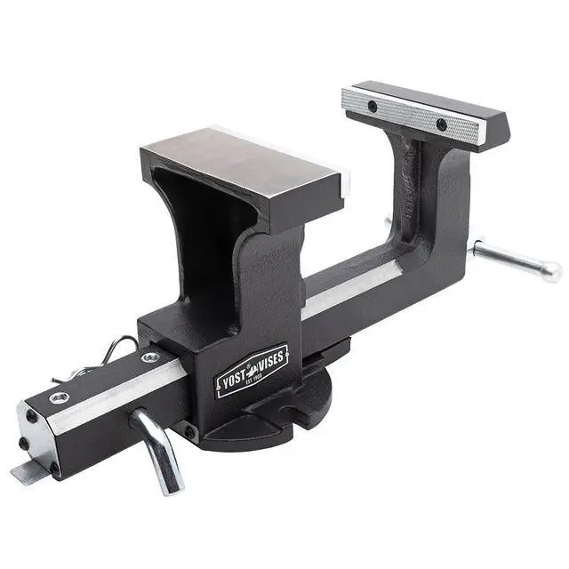 Alt view image 2 of 6 - Yost Vise RHV-6 6-Inch Truck Trailer Receiver Vise | Heavy Duty Portable Work Vise | 5.9" Jaw Width, 5.81" Max Jaw Opening, 4.96" Throat | Fits Standard 2" Hitch with Hitch Pin Included