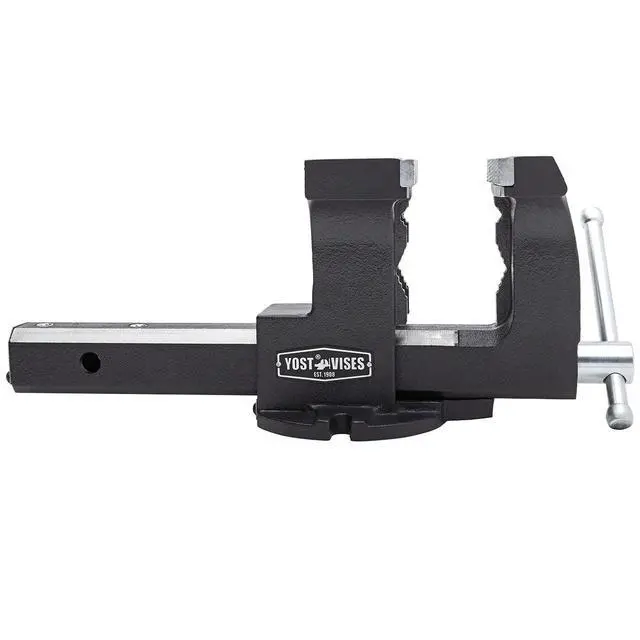Alt view image 4 of 6 - Yost Vise RHV-6 6-Inch Truck Trailer Receiver Vise | Heavy Duty Portable Work Vise | 5.9" Jaw Width, 5.81" Max Jaw Opening, 4.96" Throat | Fits Standard 2" Hitch with Hitch Pin Included