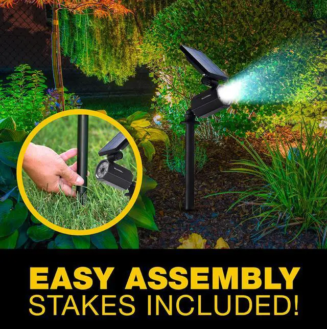 Alt view image 6 of 6 - Bionic Spotlight Motion Solar Spot Lights Outdoor Waterproof, Solar Landscape Lights, Outdoor Solar Yard Lights Weather Resistant, Super Bright LED Lights, for Garden, Lawn As Seen On TV