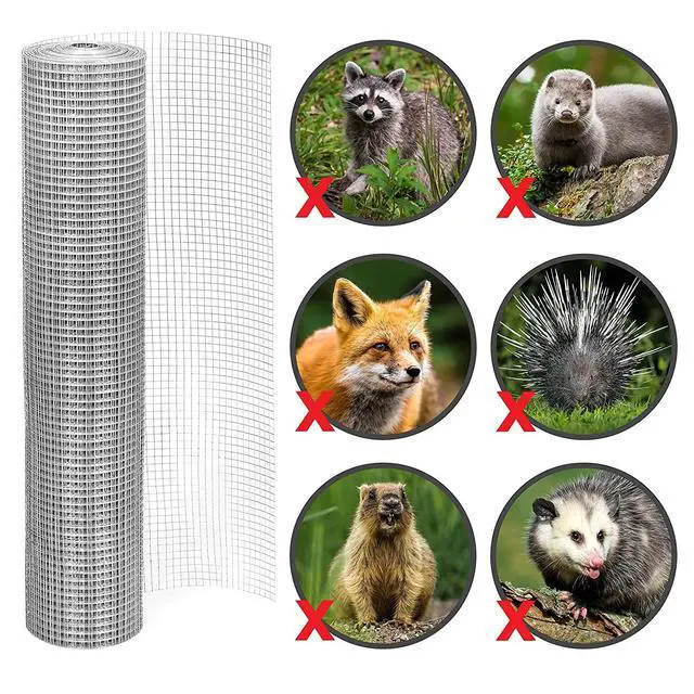 Alt view image 6 of 6 - Hardware Cloth 1/2in 6ft x 100ft 19 Gauge-Hot Dip Galvanized After Welding, Chicken Wire Fencing Wire Mesh Roll Garden Fencing, Tree Guard Wire Cloth Welded Wire Mesh& Wire Cloth Gopher Wire