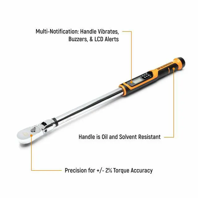 Alt view image 2 of 6 - 1/2 Drive Electronic Torque Wrench | 85077
