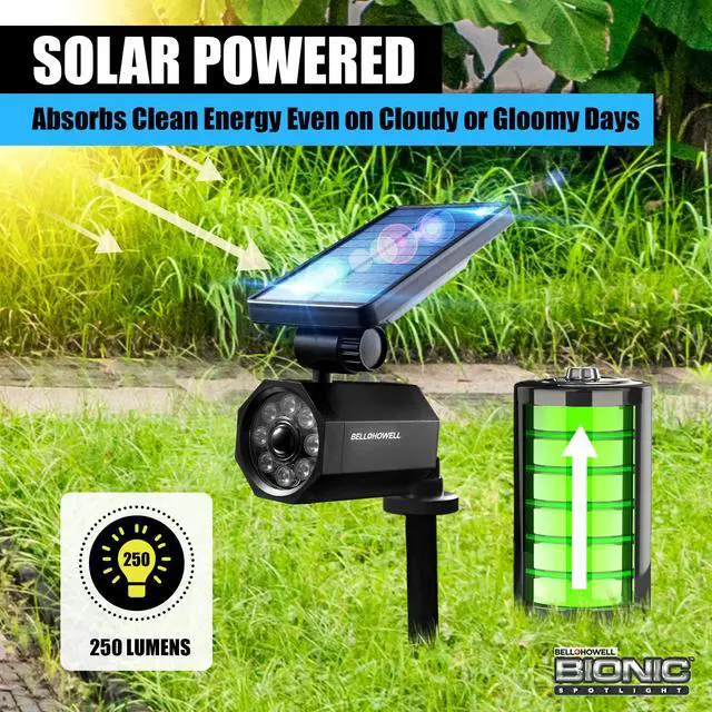 Alt view image 2 of 6 - Bionic Spotlight Motion Solar Spot Lights Outdoor Waterproof, Landscape Lights, Outdoor Solar Yard Lights Weather Resistant, Super Bright LED Lights, for Garden, Lawn As Seen On TV