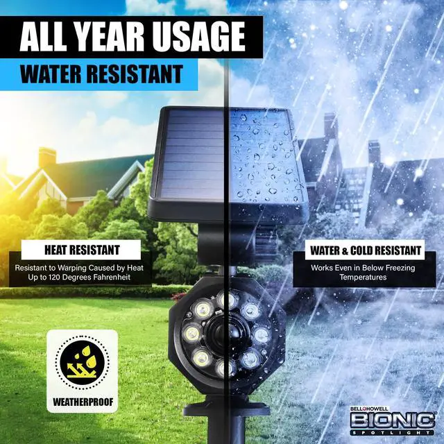 Alt view image 4 of 6 - Bionic Spotlight Motion Solar Spot Lights Outdoor Waterproof, Landscape Lights, Outdoor Solar Yard Lights Weather Resistant, Super Bright LED Lights, for Garden, Lawn As Seen On TV