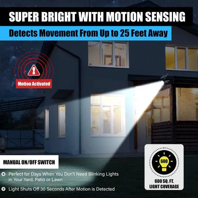 Alt view image 5 of 6 - Bionic Spotlight Motion Solar Spot Lights Outdoor Waterproof, Landscape Lights, Outdoor Solar Yard Lights Weather Resistant, Super Bright LED Lights, for Garden, Lawn As Seen On TV