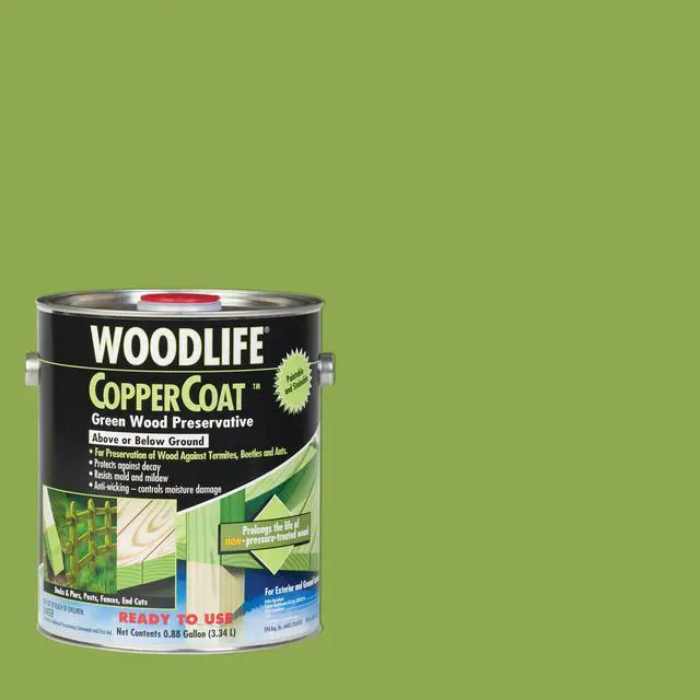 Alt view image 2 of 6 - WOODLIFE 1901A-4PK CopperCoat Green Wood Preservative, 0.88 Gallon, Green, 4 Pack