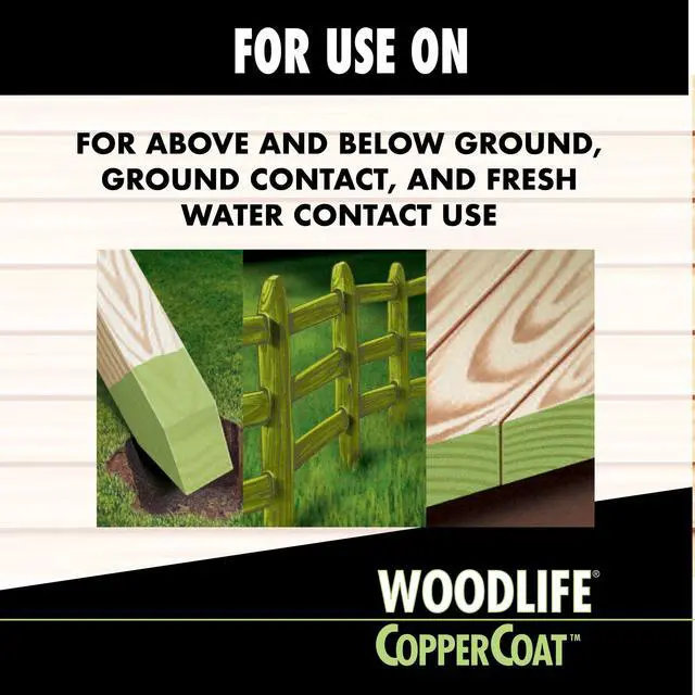 Alt view image 5 of 6 - WOODLIFE 1901A-4PK CopperCoat Green Wood Preservative, 0.88 Gallon, Green, 4 Pack