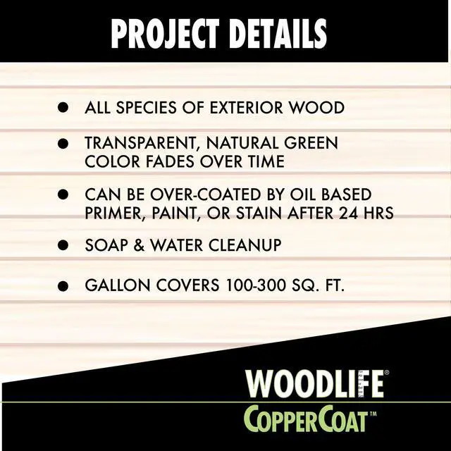 Alt view image 6 of 6 - WOODLIFE 1901A-4PK CopperCoat Green Wood Preservative, 0.88 Gallon, Green, 4 Pack