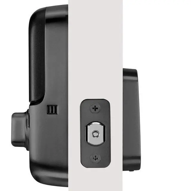 Alt view image 3 of 6 - Assure SL Deadbolt Smart Lock, Black Suede Keyless Entry Door Lock with Wi-Fi Connected Touchscreen for Front or Back Door, YRD256-CBA-BSP