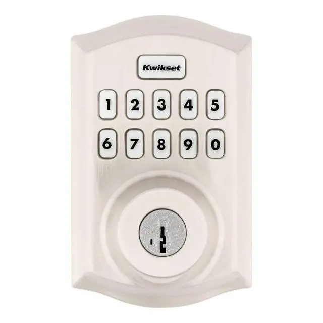 Alt view image 2 of 6 - Home Connect 620 Smart Lock Deadbolt with Z-Wave Technology, Works with Ring Alarm, Samsung Smartthings and More, Z-Wave Hub Required, Traditional Design in Satin Nickel