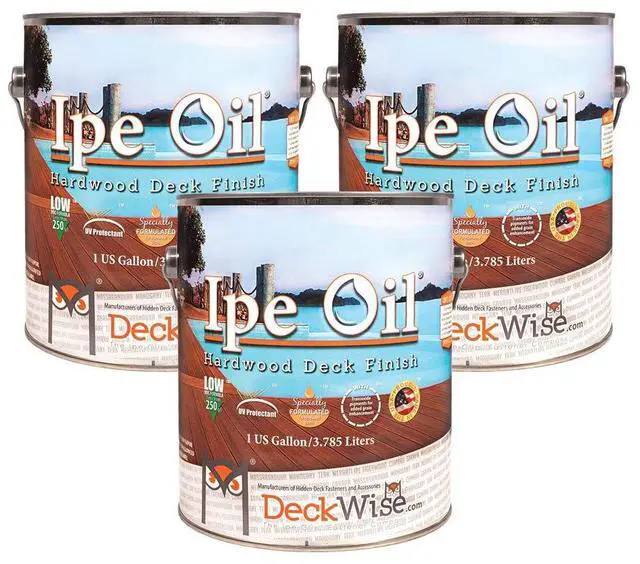 Main image of Ipe Oil Hardwood Deck Semi-Transparent 250 VOC Natural Finish (Pack of 3, 1-Gallon Each)