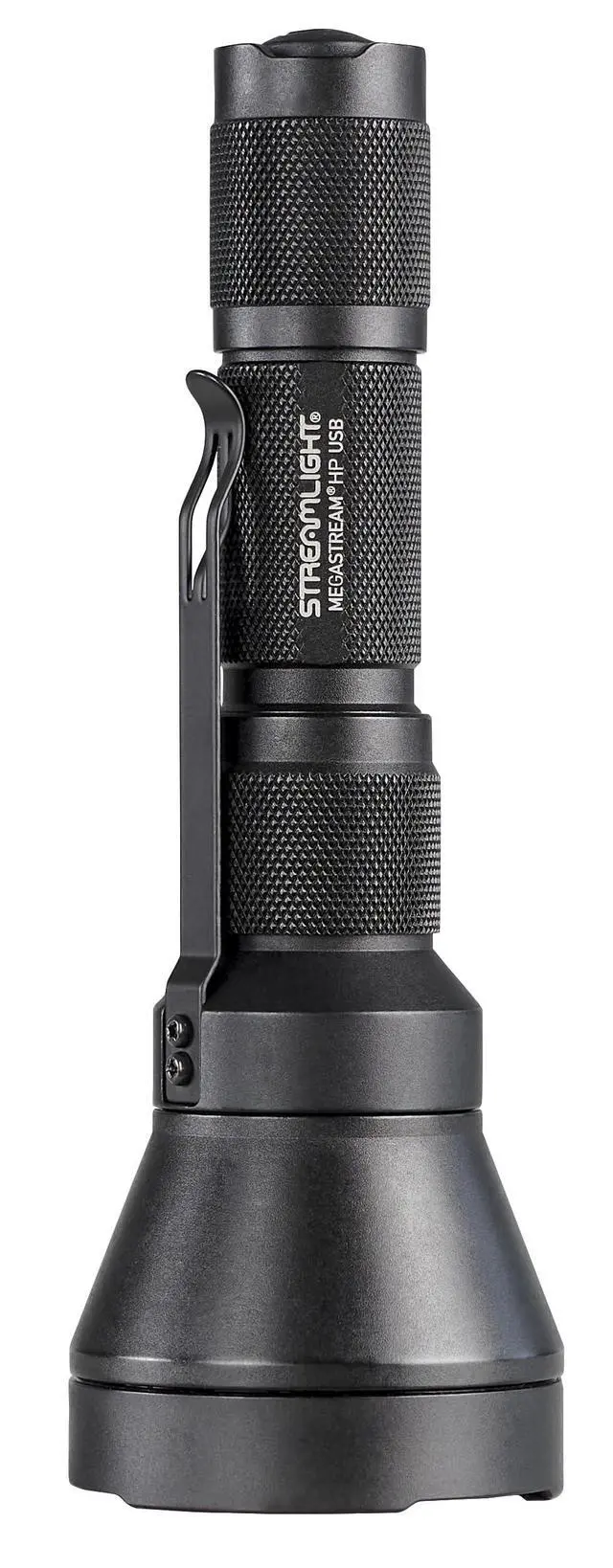 Alt view image 2 of 5 - 66211 MegaStream HP USB 1350-Lumen 310000-Candela Rechargeable EDC Flashlight Includes Rechargeable Battery, USB-C Cable, and Holster, Black