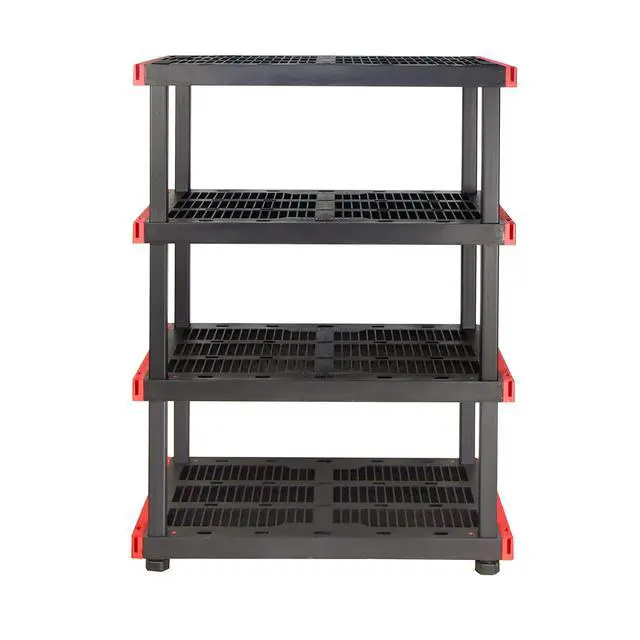 Alt view image 4 of 6 - Craftsman 4-Tier Highly Durable Storage Rack, 4 Shleves That Support up to 200lbs/shelf, Organization and Storage, Weather-Resistant Design, Easy Assembly, American Made (55H x 40W x 24D)