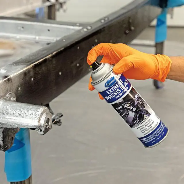 Alt view image 3 of 4 - Extreme Chassis Black Satin Aerosol Spray Paint | Car and Truck Chassis Frame Paint | Black 14oz Aerosol | 12 Pack