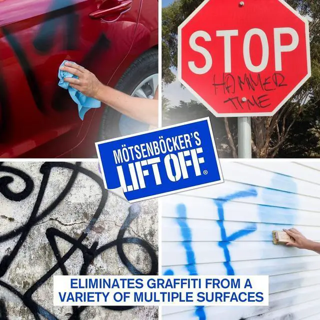 Alt view image 2 of 6 - 41201-4PK Spray Paint and Graffiti Remover Removes Spray Paint, Acrylic, and Enamel Safe for Wood, Metal, Concrete, Plastic Water-Based Formula 1 Gallon (Pack of 4)