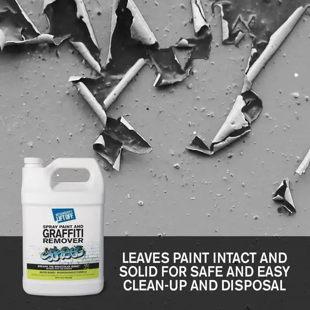 Alt view image 5 of 6 - 41201-4PK Spray Paint and Graffiti Remover Removes Spray Paint, Acrylic, and Enamel Safe for Wood, Metal, Concrete, Plastic Water-Based Formula 1 Gallon (Pack of 4)