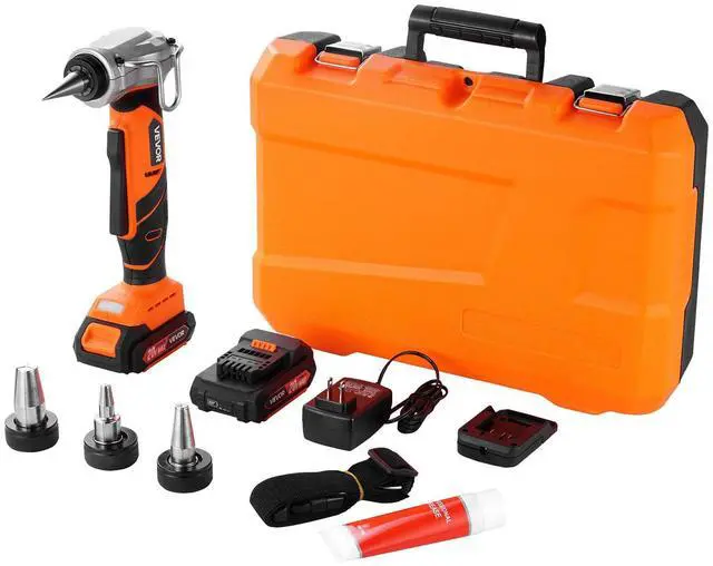 Main image of Cordless Tube Expander, 20V Max Electric Tubing Expansion Tool for 1/2", 3/4", 1" PEX-A Pipes, 22000RPM Pipe Expander with 3 Expanding Head, 2pcs 2AH Battery, Fast Charger & Carrying Case