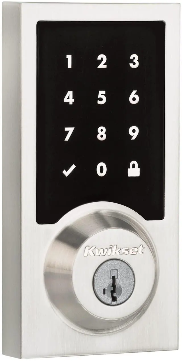 Main image of SmartCode 916 Z-Wave Smart Lock, Keyless Entry Ring Compatible Door Lock, Touchscreen Electronic Deadbolt, SmartKey Re-Key Security, Smart Hub Required, Contemporary Satin Nickel