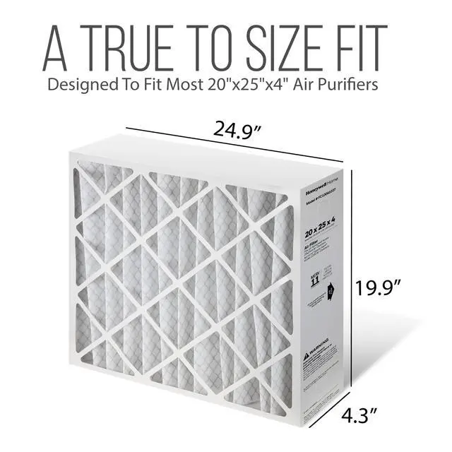 Alt view image 2 of 6 - Furnace Filters FC100A1037 - HVAC 20x25x4 Air Filter Replacement Merv 11 with Easy Disposal Bag (3 Pack)