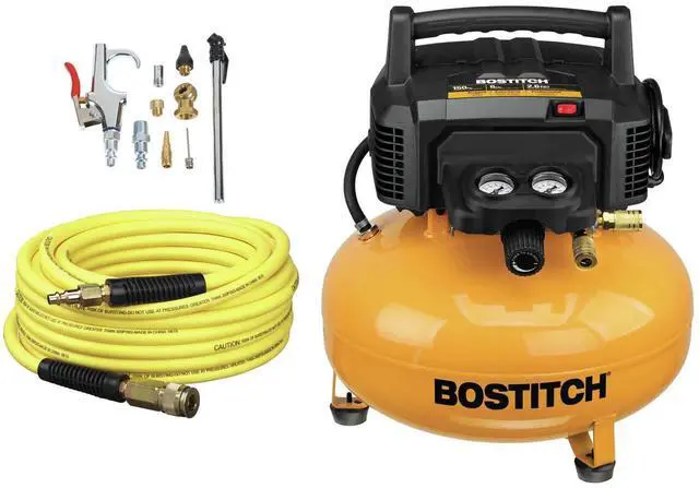 Main image of 6 Gallon Pancake Air Compressor & 13 Piece Accessory Kit | BXCM02012-WPK