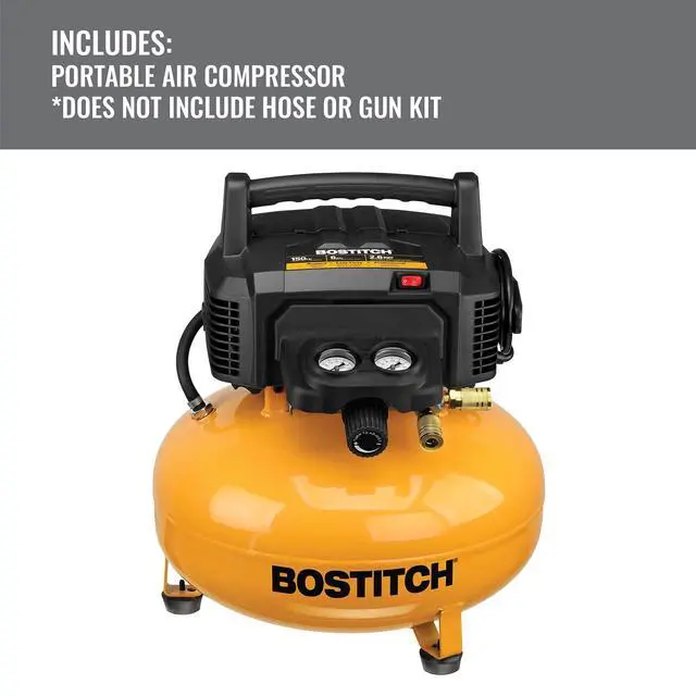 Alt view image 2 of 6 - 6 Gallon Pancake Air Compressor & 13 Piece Accessory Kit | BXCM02012-WPK