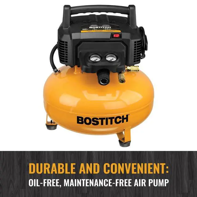 Alt view image 3 of 6 - 6 Gallon Pancake Air Compressor & 13 Piece Accessory Kit | BXCM02012-WPK