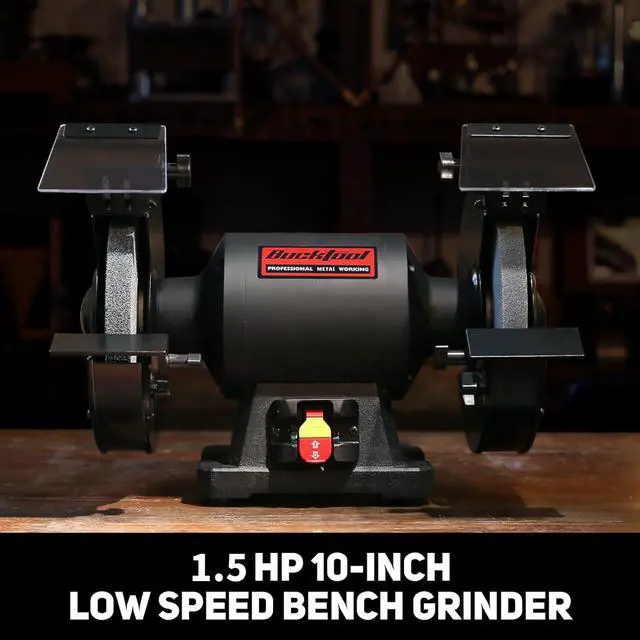 Alt view image 2 of 6 - 1.5HP 10 Inch Low Speed Bench Grinder, 1750 RPM Table Grinder with 13A Motor, High Precision Wobble-free Wheel Grinder, TDS-250