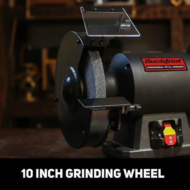 Alt view image 3 of 6 - 1.5HP 10 Inch Low Speed Bench Grinder, 1750 RPM Table Grinder with 13A Motor, High Precision Wobble-free Wheel Grinder, TDS-250