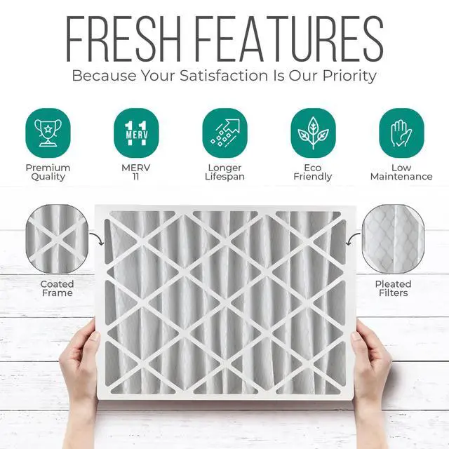 Alt view image 5 of 6 - Furnace Filters 16x25x4 - HVAC Air Filter Replacement FC100A1029 Merv 11 with Easy Disposal Bag (4 Pack)