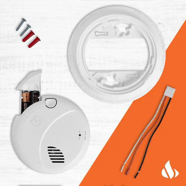 Alt view image 3 of 6 - Interconnect Hardwire Smoke Alarm with Battery Backup & Voice Alerts, 6-Pack