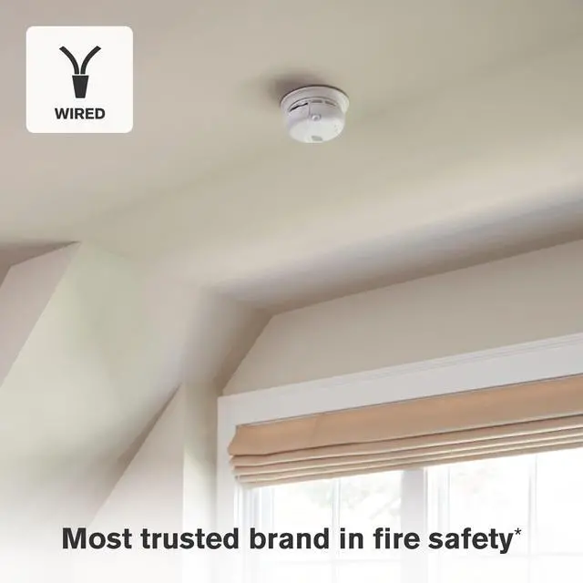 Alt view image 4 of 6 - Interconnect Hardwire Smoke Alarm with Battery Backup & Voice Alerts, 6-Pack