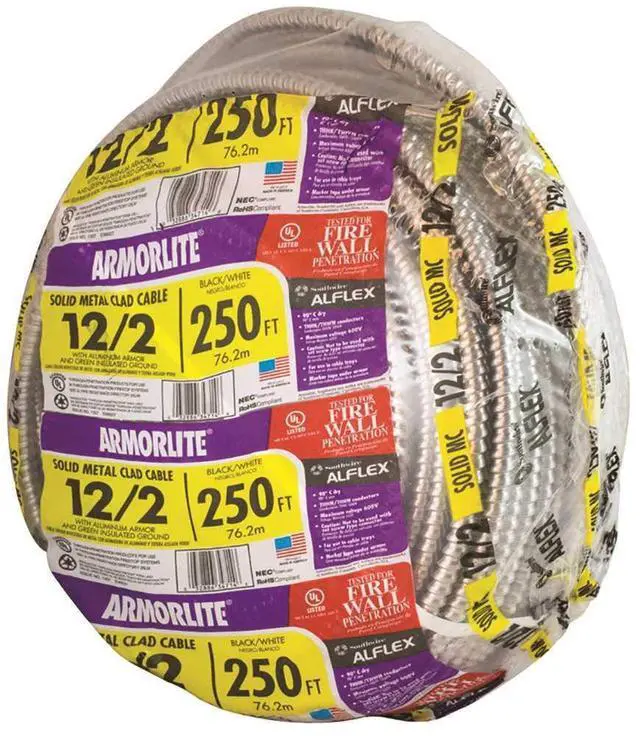 Alt view image 3 of 6 - 68580055 Aluminum Cable Thhn 12/2 Ga B/W/Green (250ft)