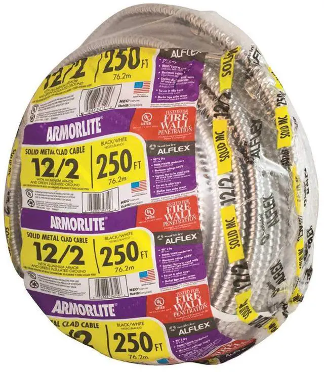 Alt view image 6 of 6 - 68580055 Aluminum Cable Thhn 12/2 Ga B/W/Green (250ft)