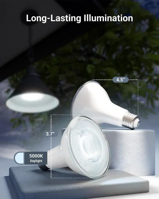 Alt view image 3 of 6 - Sunco 16 Pack LED PAR30 Dusk to Dawn Light Bulb for Outside Porch, Patio, Backyard, 11W=75W, 850 LM, 5000K Daylight, Non-Dimmable, Photocell Sensor, UL