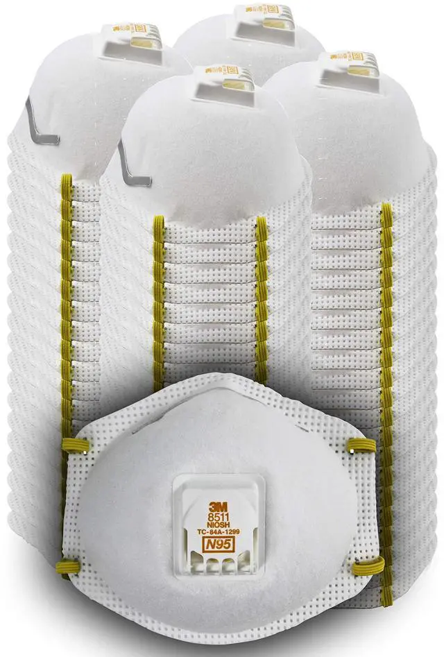 Main image of 8511 Particulate Disposable Respirator, N95, Pack of 80, NIOSH Approved, Cool Comfort and Fewer Pressure Points with Dual Attachment for Grinding, Sanding, Sawing, Sweeping, Dust, Smoke