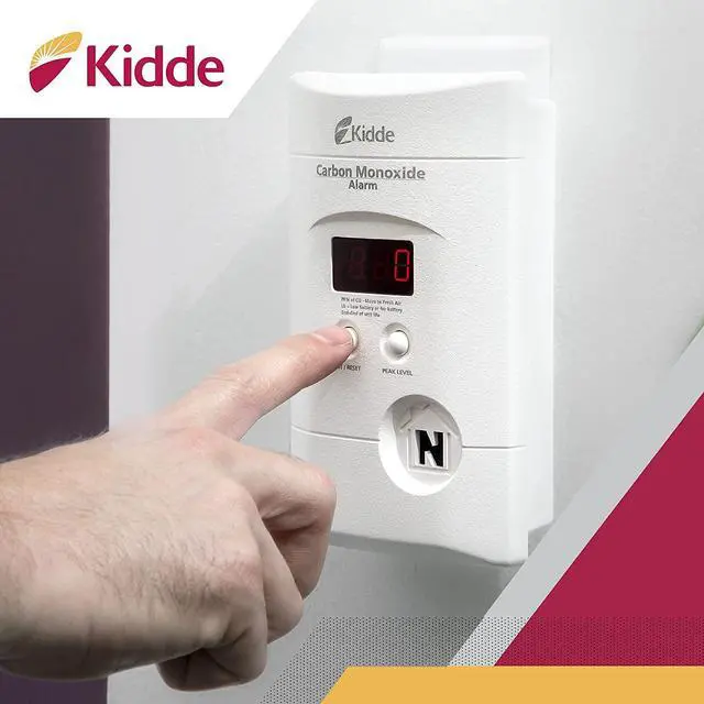 Alt view image 6 of 6 - Carbon Monoxide Detector, Plug In Wall with 9-Volt Battery Backup, Digital LED Display - 6 Pack