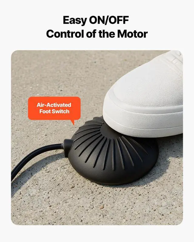 Alt view image 5 of 6 - Drain Cleaner Machine 75 FT x 3/8 Inch, Sewer Snake Auger Manual Feed on Wheels, Portable Drain Cleaning Machine with 6 Cutters & Air-activated Foot Switch for 2" to 4" Pipes
