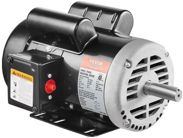 Main image of 5HP Air Compressor Electric Motor, 230V 25 Amps, 56HZ Frame 3450RPM, 7/8" Keyed Shaft, 2.25" Shaft Length, Single Phase, CCW/CW (Factory Setting is CCW)