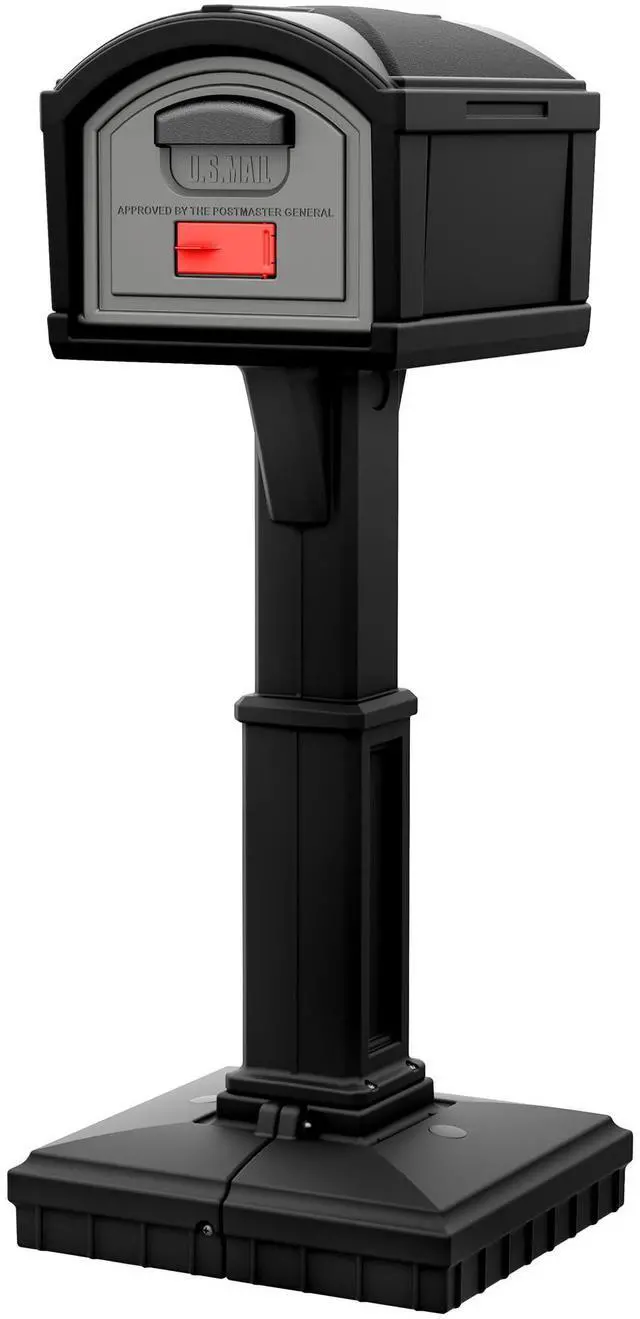 Main image of T4 Extra Large Capacity XL Dig-Free Mailbox with Durable Construction, Weather-Resistant Design, and Easy No-Dig Installation, Front Door Only, Black, Made in the USA