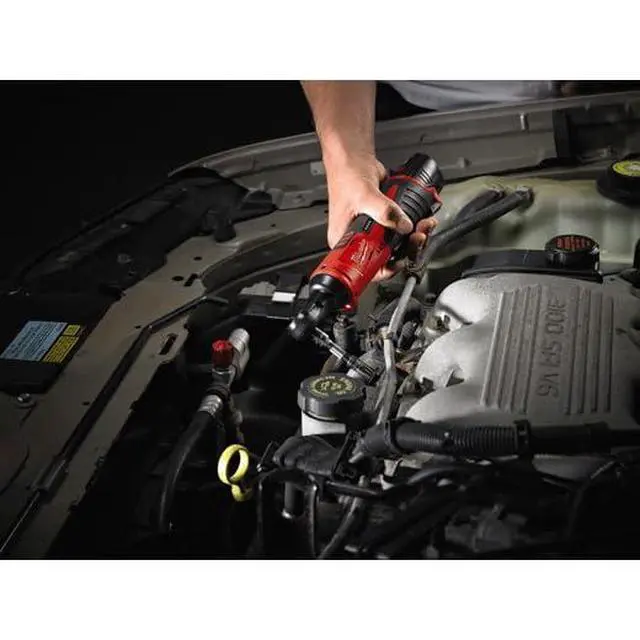 Alt view image 6 of 6 - 2457-21 3/8-in Cordless M12 Lithium-Ion Ratchet Kit