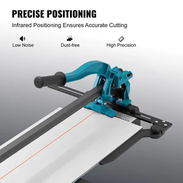 Alt view image 3 of 6 - Manual Tile Cutter, 40 inch, Porcelain Ceramic Tile Cutter with Tungsten Carbide Cutting Wheel, Infrared Positioning, Anti-Skid Feet, Durable Rails for professional installers or beginners