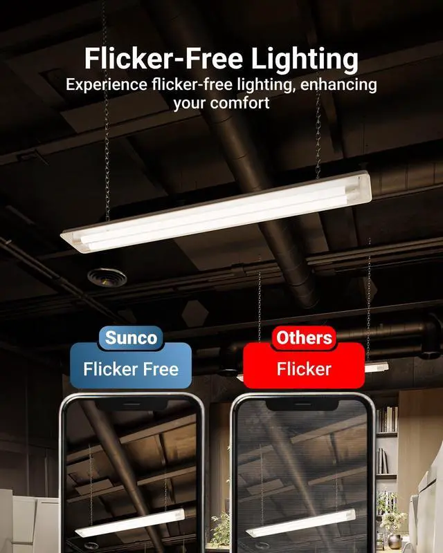 Alt view image 4 of 6 - Sunco 50 Pack T8 LED Bulbs 4 Foot, Tube Light Bulbs Ballast Bypass, 48 Inch Fluorescent Replacement, 2200 LM, 18W, 6000K Daylight Deluxe, Single Ended Power, Type B, Frosted Lens UL