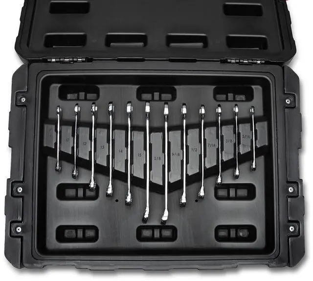 Alt view image 5 of 6 - 229 Piece 1/4", 3/8" & 1/2" Drive Mechanics Hand Tool Set with 3 Drawer Storage Case - CTK229C