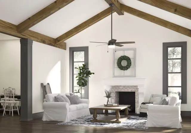 Alt view image 5 of 6 - 52" Anisten Indoor Ceiling Fan, LED Light, Pull Chain, Noble Bronze | WhisperWind whisper-quiet motor, DuraLight lens, and 3" downrod support bedrooms, offices, and great rooms year-round